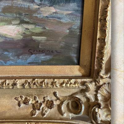 Oil Painting with Ornate Gold Frame