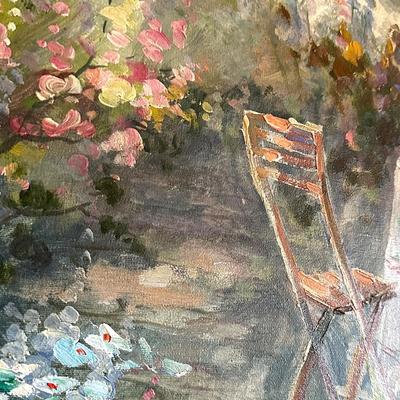 Oil Painting with Ornate Gold Frame