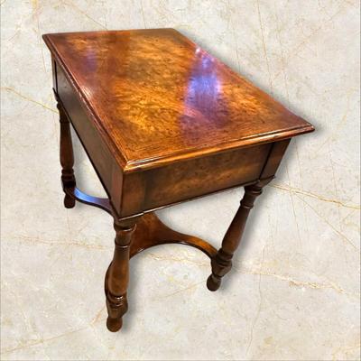 Small Wood End Table / Sliding Desk Ledge and Drawer