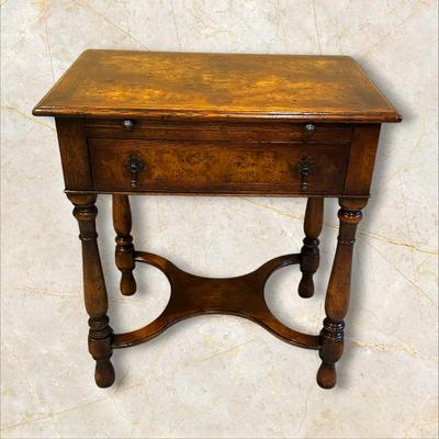 Small Wood End Table / Sliding Desk Ledge and Drawer