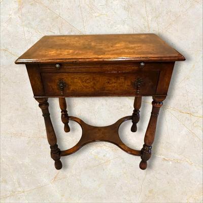 Small Wood End Table / Sliding Desk Ledge and Drawer