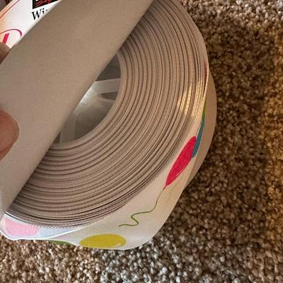 A Lotta Ribbon! Birthday, Balloons, Bright Colors, Large Pink