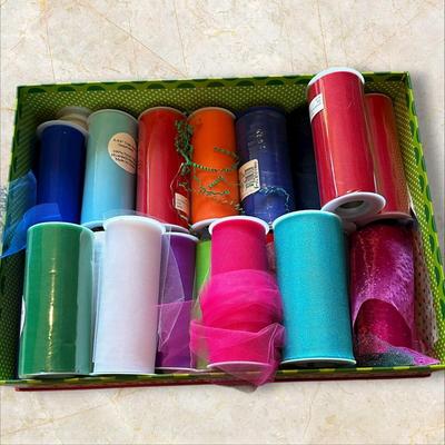 18 Rolls of Colorful Tulle Spools