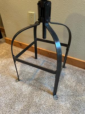 Heavy Metal and Wood Swivel Stool