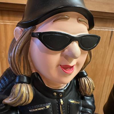 Pair of Harley Davidson Gnome Figurines