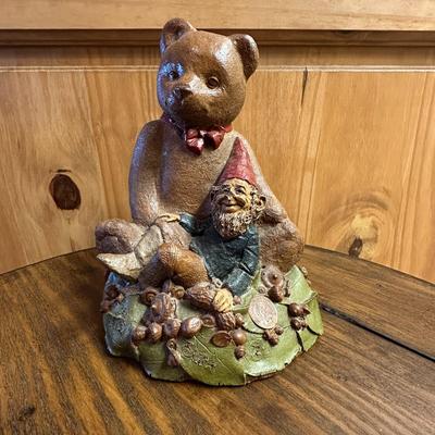 Tom Clark and Bear Figurine (nose chipped) 8" Tall