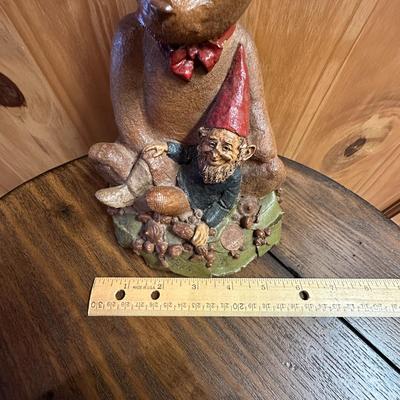 Tom Clark and Bear Figurine (nose chipped) 8" Tall