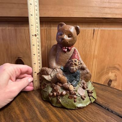 Tom Clark and Bear Figurine (nose chipped) 8" Tall