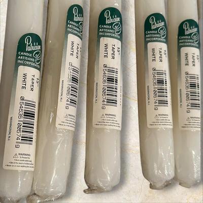 Lot of 14 Unused New White Taper Candles by Patrician
