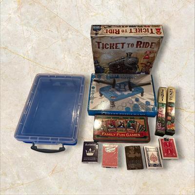 Box of Games, Cards, Dice, Container