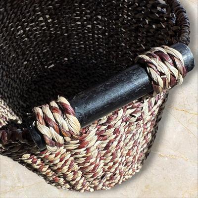 *2 Woven Baskets with Handles