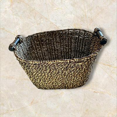 *2 Woven Baskets with Handles