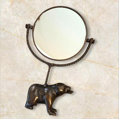 Heavy Metal Bear Vanity Mirror (back of mirror is cracked)