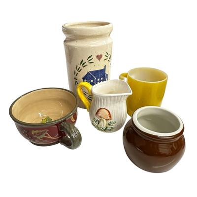 Lot of 5 Assorted Vintage Dishware, Serving
