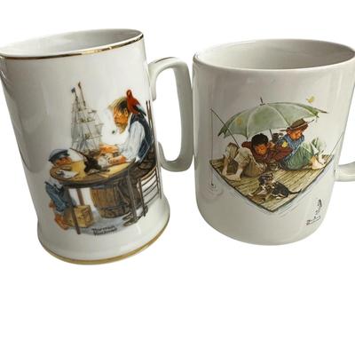 Lot of 7 Mugs Normal Rockwell and Others