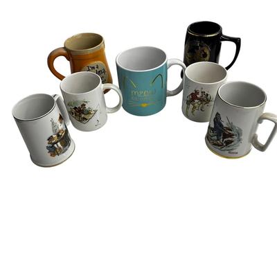 Lot of 7 Mugs Normal Rockwell and Others