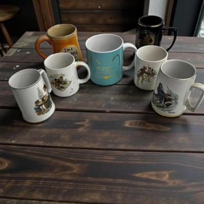 Lot of 7 Mugs Normal Rockwell and Others