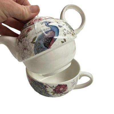 Lot of 2 Ceramic Tea Pitchers and a Small Bowl