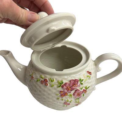Lot of 2 Ceramic Tea Pitchers and a Small Bowl