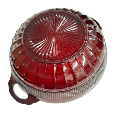Lot of 3 Red Glass Pieces- 2 Bowls & a Vase