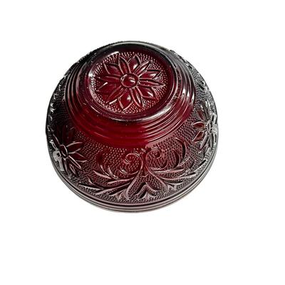 Lot of 3 Red Glass Pieces- 2 Bowls & a Vase