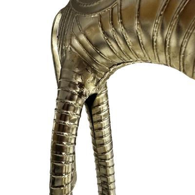 Metal Zebra Sculpture in Brutalist Style 15" Tall