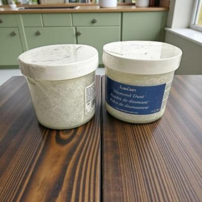2 Large Sealed Jars of FloralCraft Diamond Dust