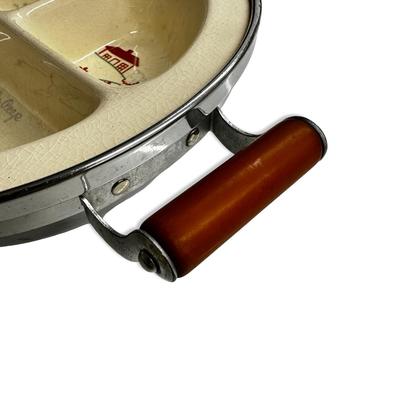 Vintage Child's Divided Ceramic "Heated" Bowl with Handles