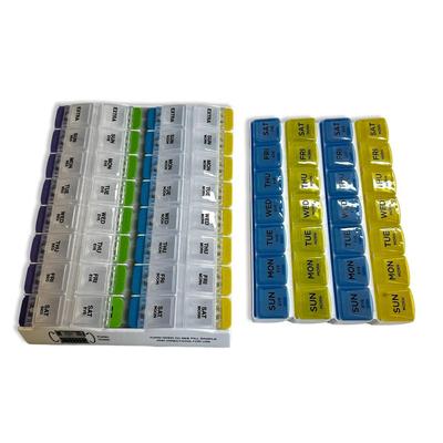 2 Daily Pill Box Containers, 1 Deluxe & 1 Regular