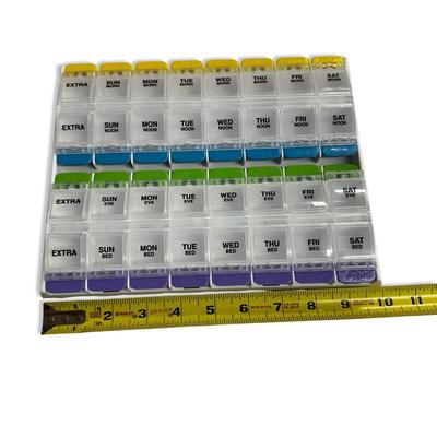 2 Daily Pill Box Containers, 1 Deluxe & 1 Regular