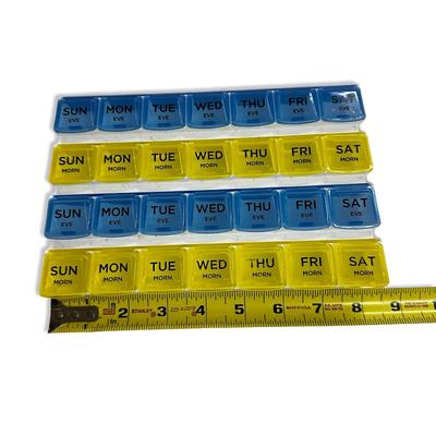 2 Daily Pill Box Containers, 1 Deluxe & 1 Regular