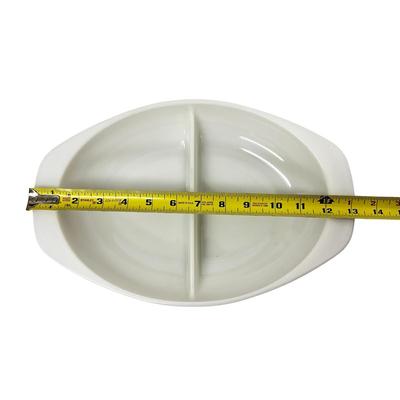 White Divided Pyrex Dish