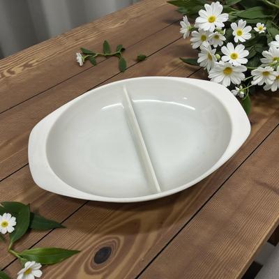 White Divided Pyrex Dish