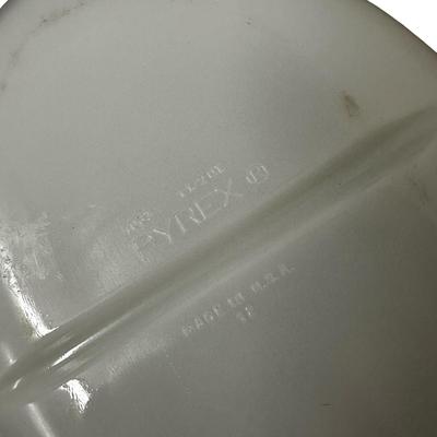 White Divided Pyrex Dish