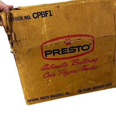 Presto Vintage Automatic Buttering Corn Popper & Fondue Tested/Works