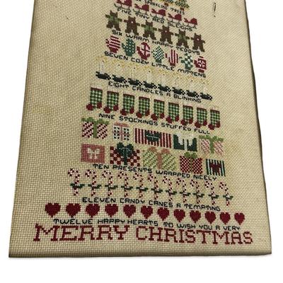Vintage Hand Stitched Christmas Artwork