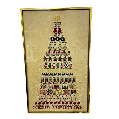 Vintage Hand Stitched Christmas Artwork