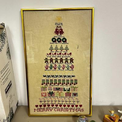 Vintage Hand Stitched Christmas Artwork