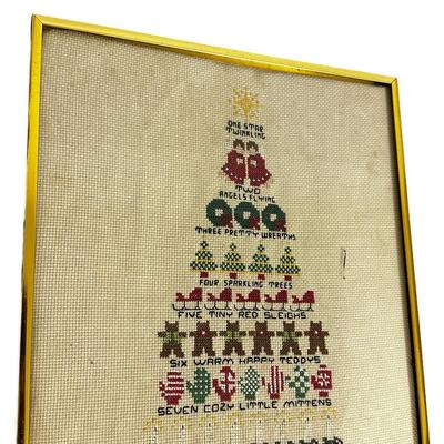 Vintage Hand Stitched Christmas Artwork