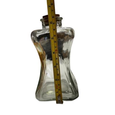 Glass Recycled Pouring Bottle and Jar with Cork