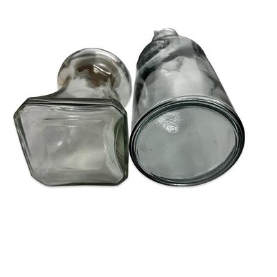 Glass Recycled Pouring Bottle and Jar with Cork