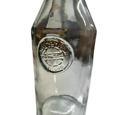 Glass Recycled Pouring Bottle and Jar with Cork