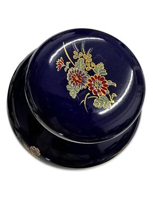 Blue Interpur Lidded Jar made in Japan