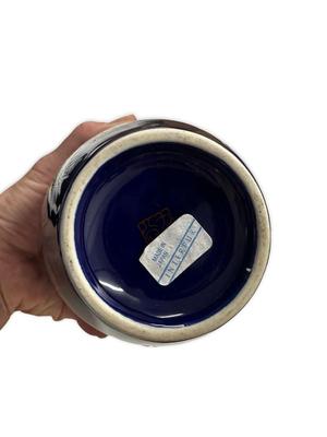 Blue Interpur Lidded Jar made in Japan