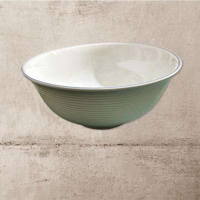 White Dansk Tapestries Bowl w Blue & Gray Trim