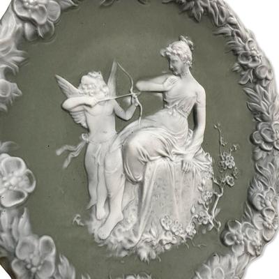 5 1/2" Bisque Porcelain Relief Wall Plaque