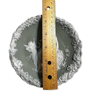 5 1/2" Bisque Porcelain Relief Wall Plaque