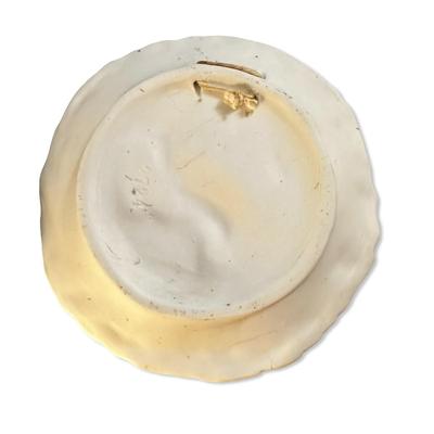 5 1/2" Bisque Porcelain Relief Wall Plaque