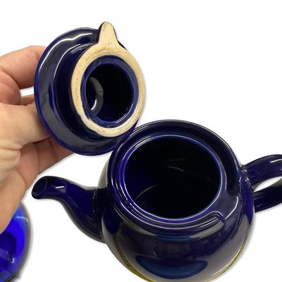 Lot of 4 Blue Glassware Pieces