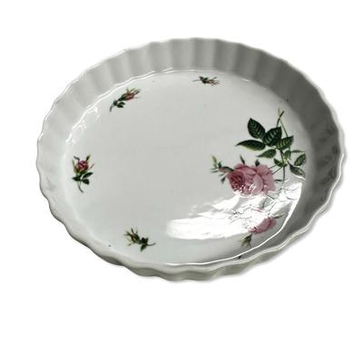 Lot of 2 Round Pie Dishes, Glass & Ceramic